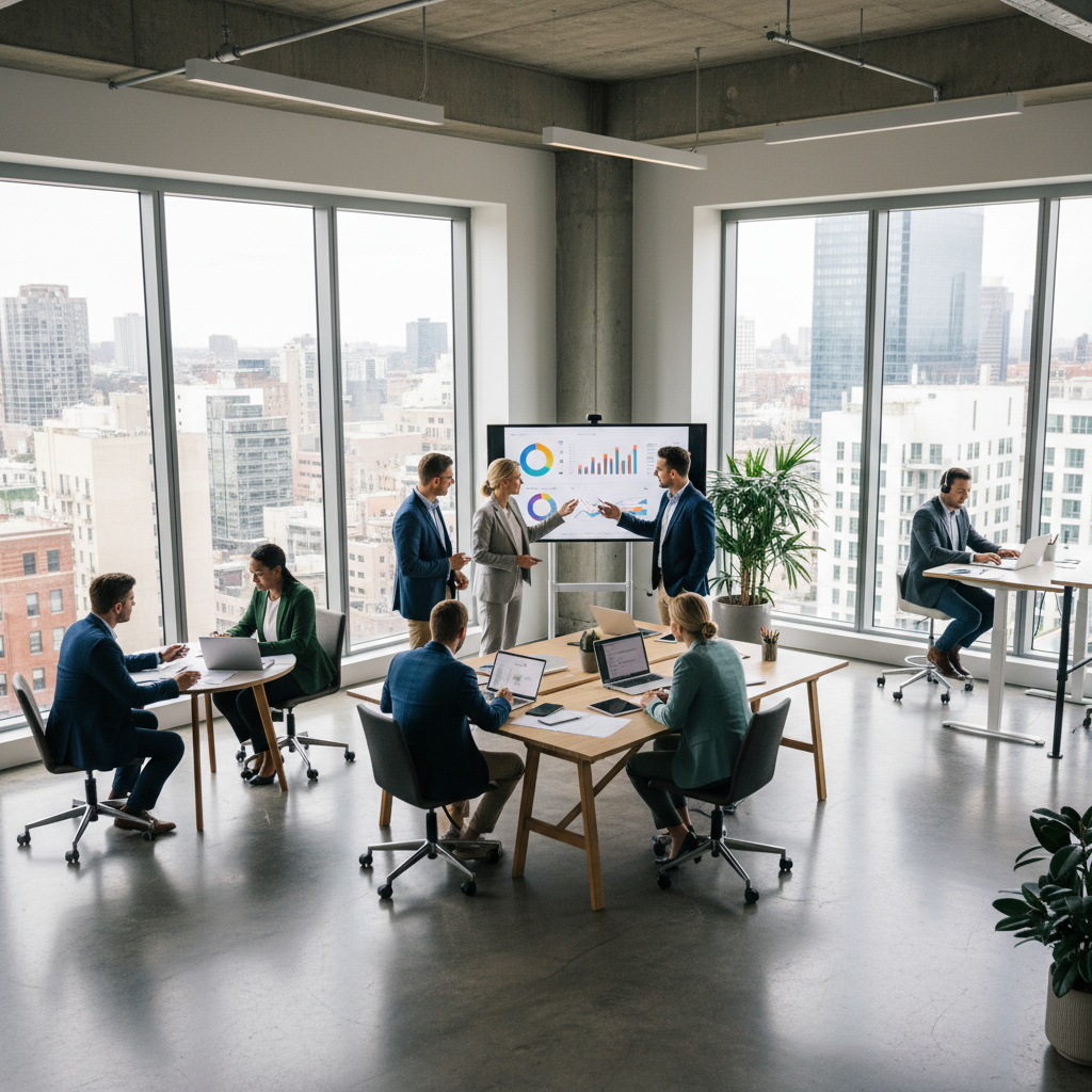 Team arbeitet gemeinsam an Finanzlösungen